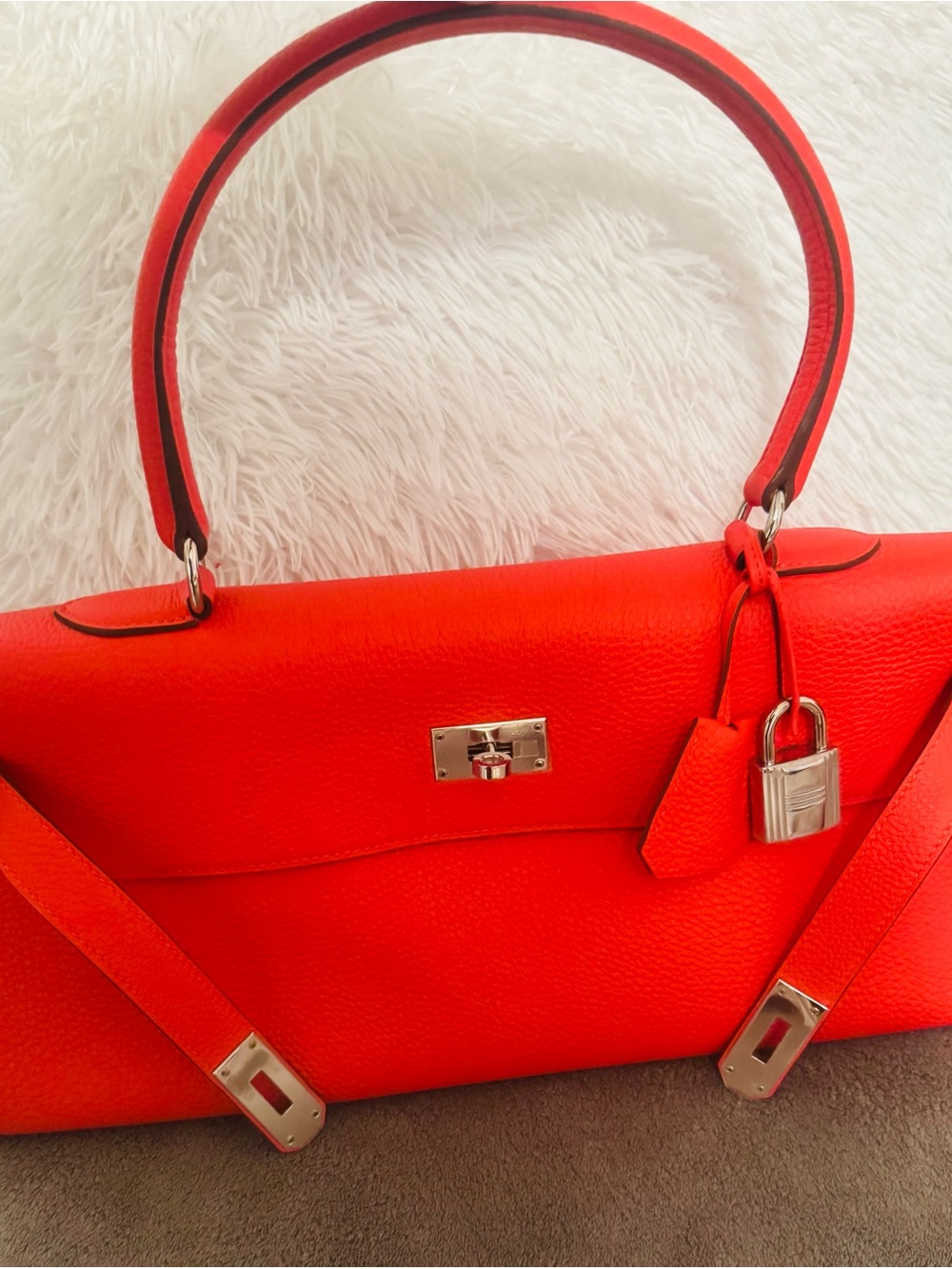 RARE Hermès Women's JPG Kelly 42 Leather Tote Bag /RARE color Poppy Orange